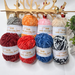 3pcs 50g Soft Polyester 1ply Chunky Chenille Knitting Yarn For Cloth