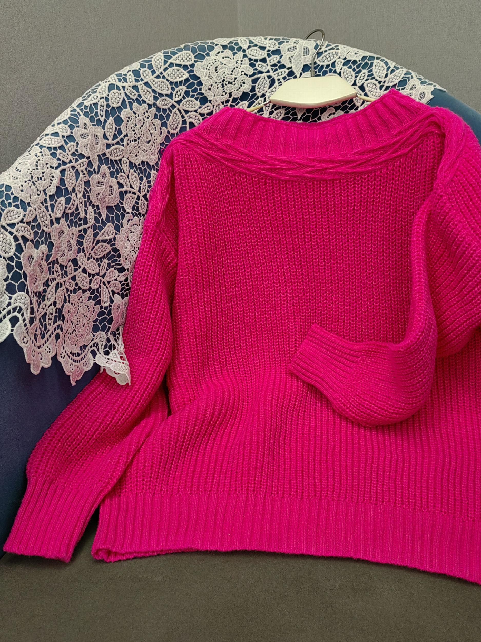 Waffle Pattern Off Shoulder Sweater