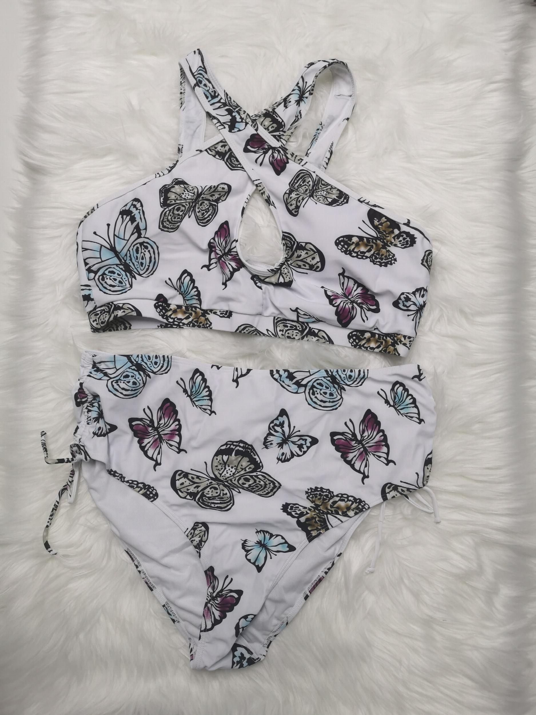 Butterfly Print Cut Out One Piece Swimsuit