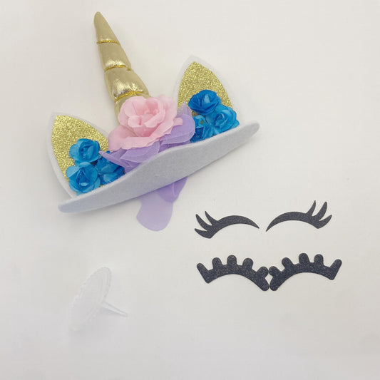 Magical Unicorn Cake Topper Reusable Horn for Parties
