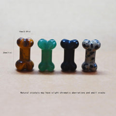 5pcs Natural Crystal Agate 25mm Bone Ornaments DIY Jewelry Materials