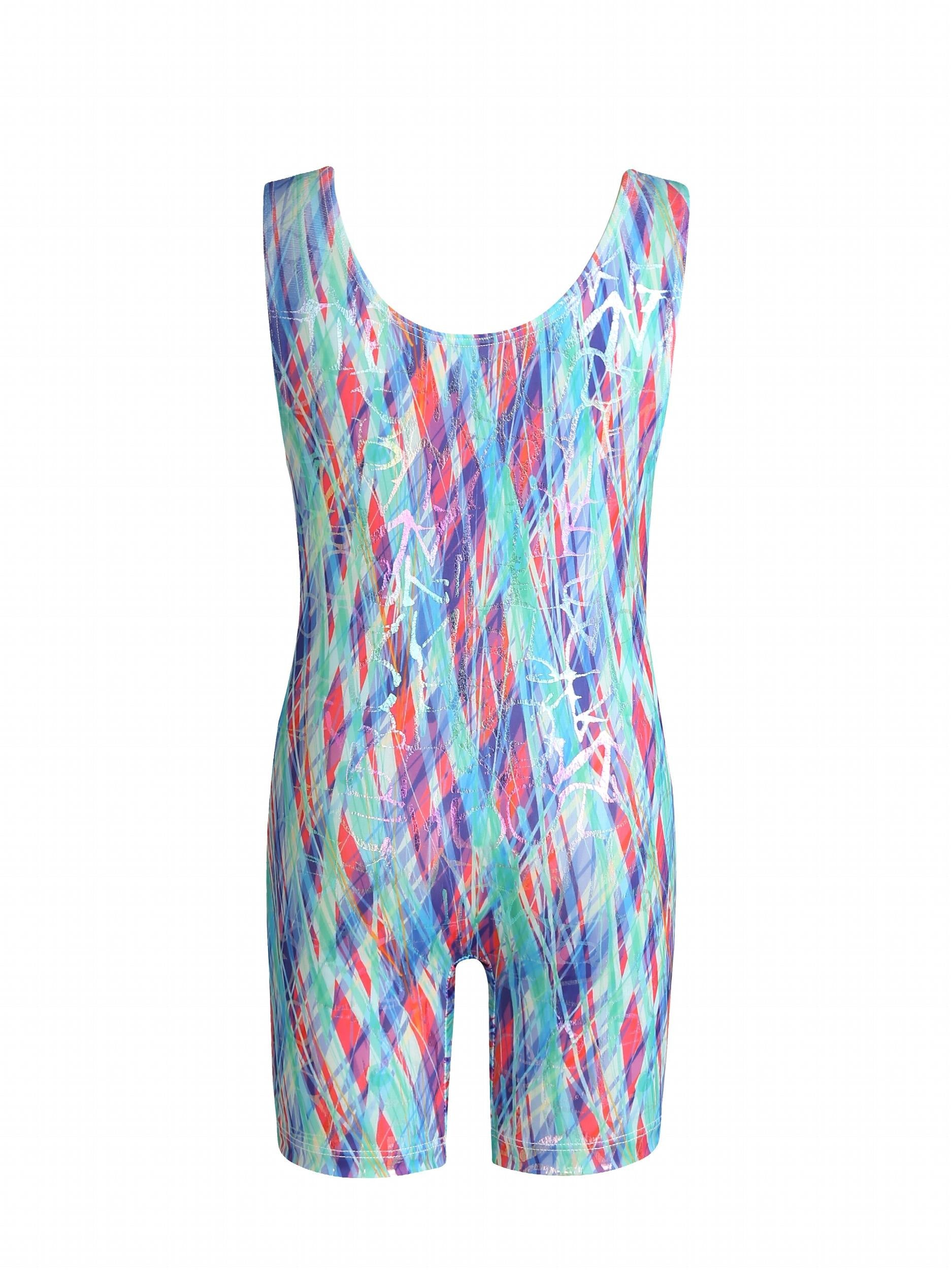Girls Sleeveless Athletic Jumpsuit Gymnastics Practice Performance Leotards