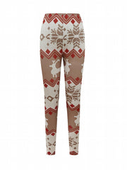 Christmas Snowflake & Deer Pattern Leggings