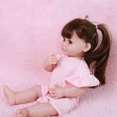 55 Cm Lifelike Reborn Dolls Toddler Girl Silicone Baby Doll Realistic Newborn