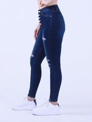 Women's Ripped High Rise Skinny Jeans