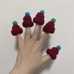5pcs Christmas Mini Hats Decorative Woolen DIY Hair Clips Ornaments