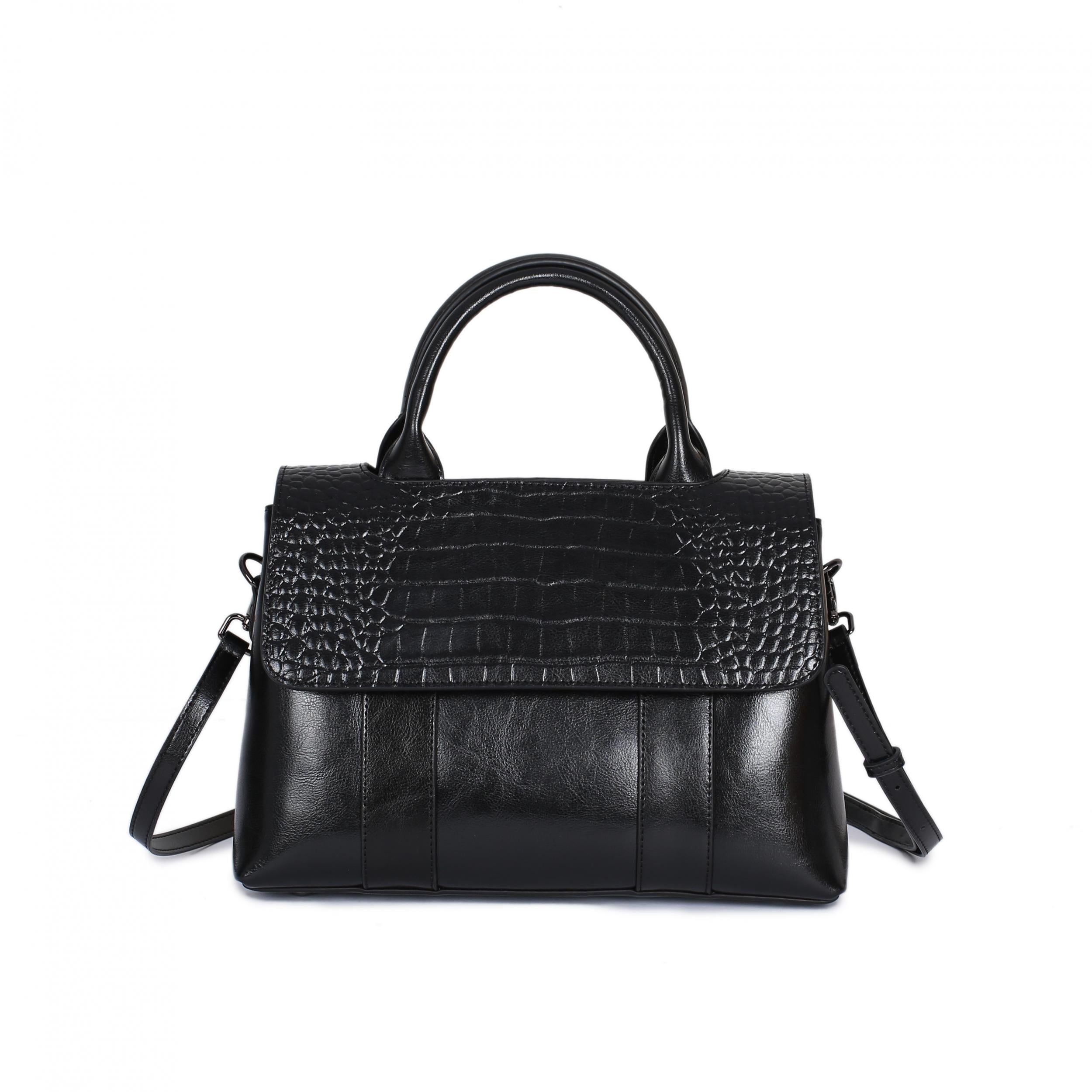 Crocodile Pattern Handbag Women Crossbody Bag Leather Satchel Purse