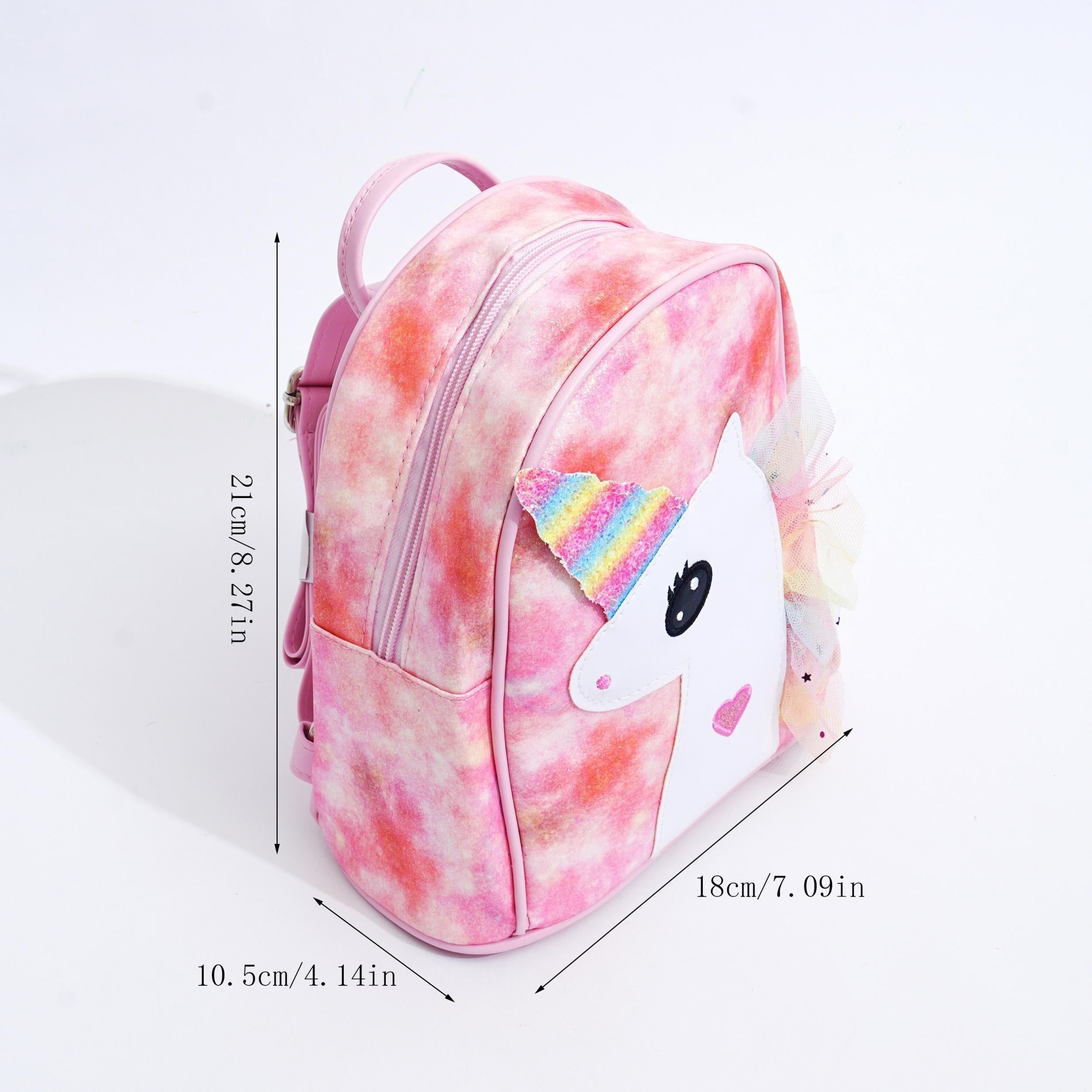 Kids Glitter Pony Backpack Casual Travel Birthday Gift