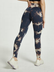 Tie Dye Slim Fit High Waist Yoga Leggings