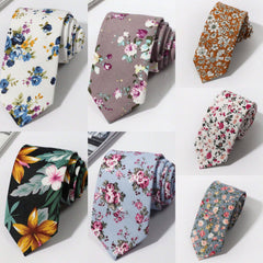 Men's Floral Print Pattern Party Style Tie