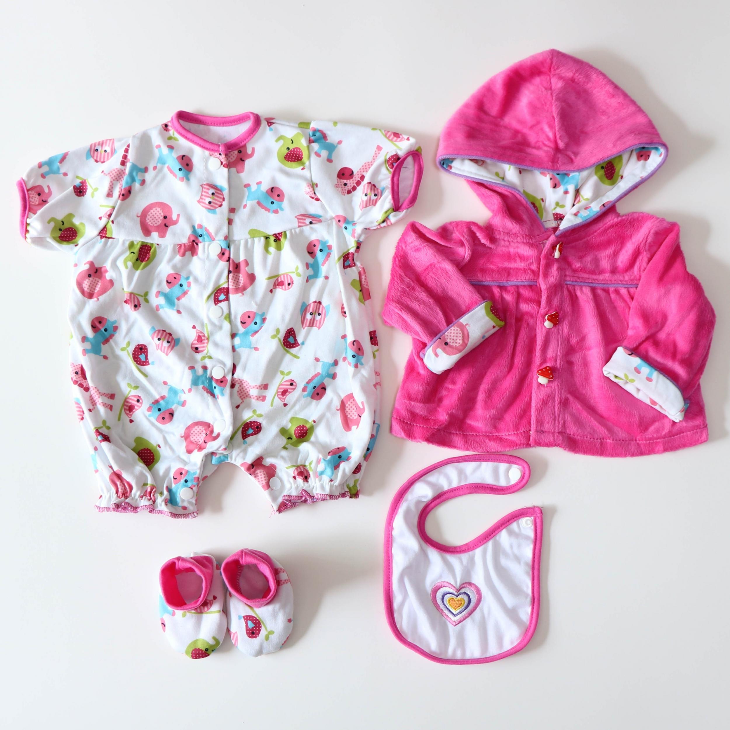 Doll Clothing Set for 50-88 cm Dolls, 4-Piece Reborn Baby Doll Outfit