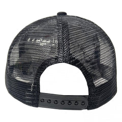 Embroidered Bull Pattern Mesh Baseball Cap Adjustable Hat