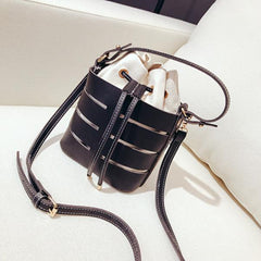 Women Vintage Shoulder Bag High Quality Leather Totes Handbags Bucket Bag