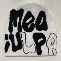 Y2K Knitted Jacquard Hip Hop Skull Cap Lightweight Warm Knit Hat