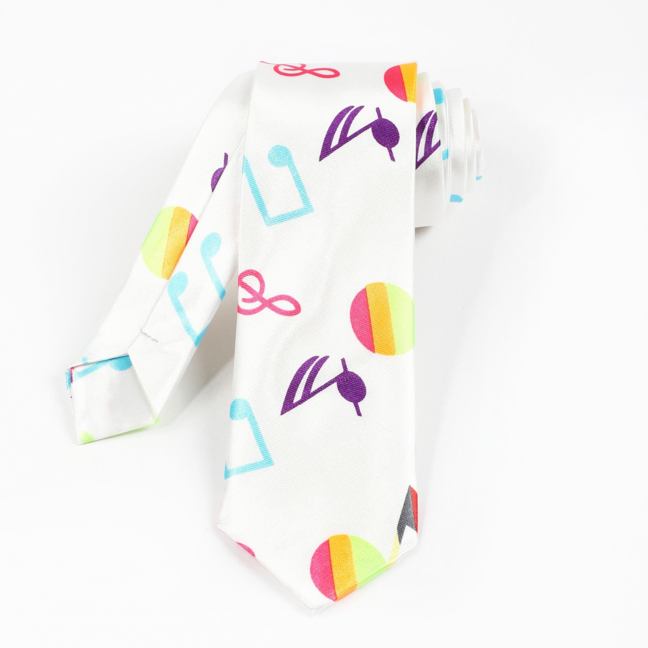Musical Note Print Necktie Tie Unisex Shirt Tie For Women