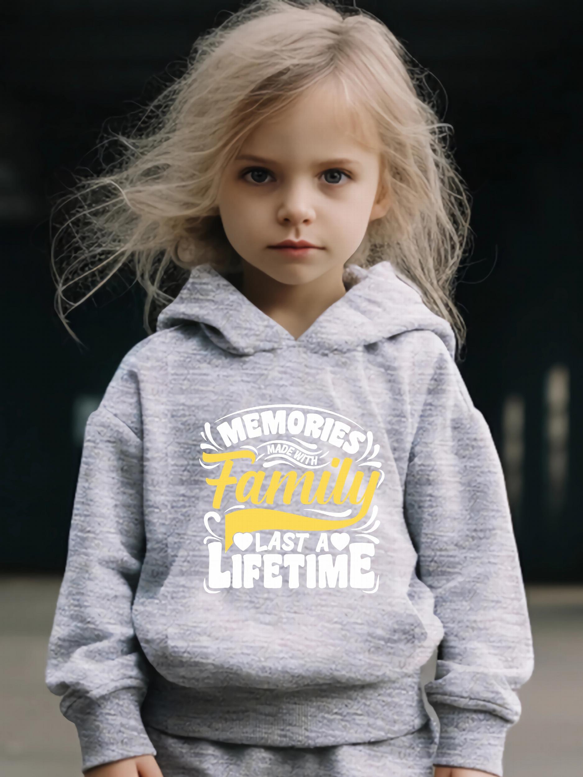 Family Last A Life Time Pattern Long Sleeve Hooded Sweatshirt