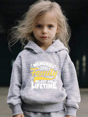 Family Last A Life Time Pattern Long Sleeve Hooded Sweatshirt