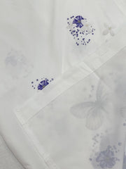 Butterfly & Floral Cap Sleeve Blouse