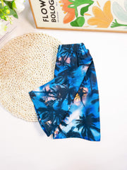 Boys Casual Coconut Tree Shorts Swim Trunks For Summer Holiday
