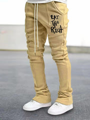 Men's Casual Sweatpants V Snake Graphic Elastic Waist