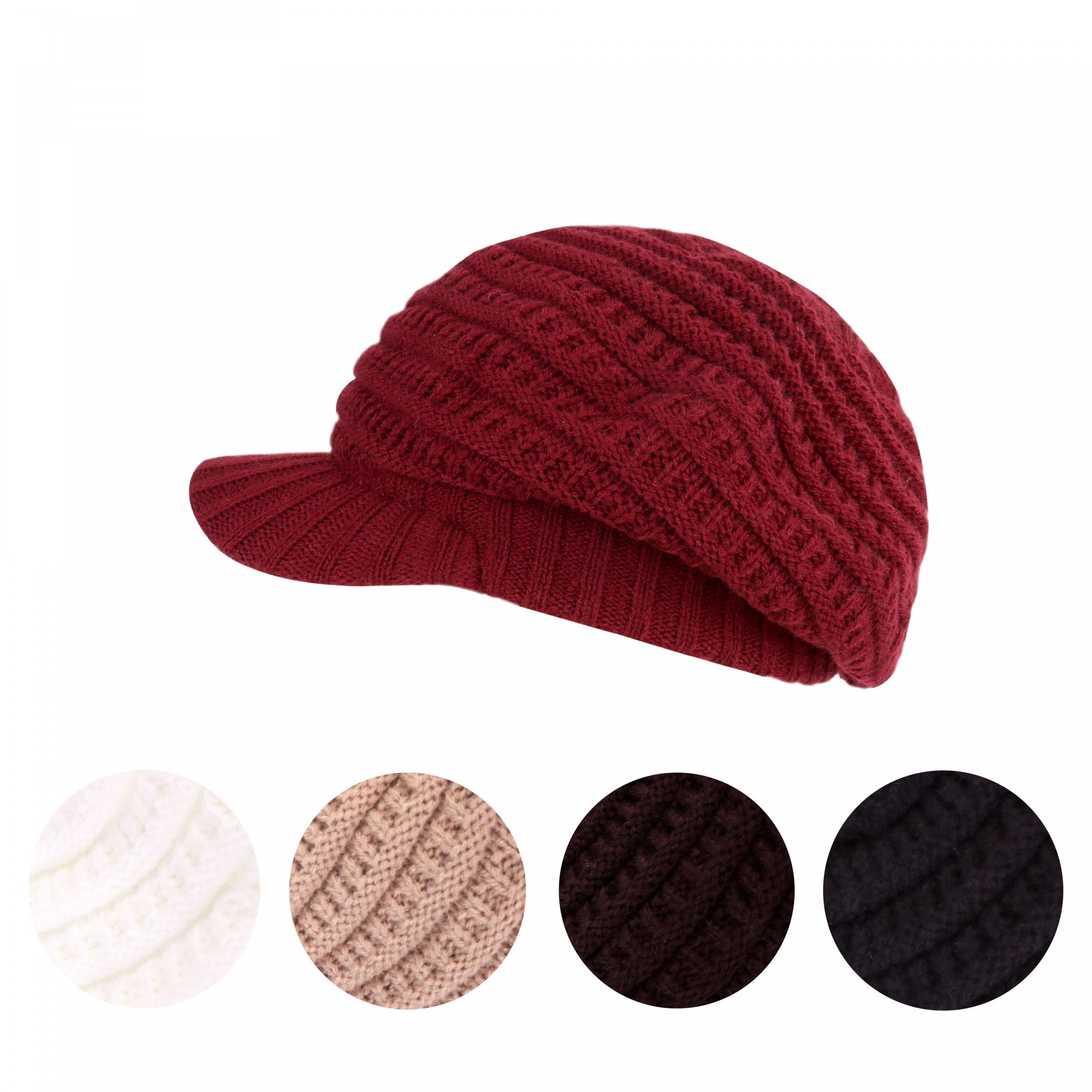 Women's Solid Knitted Beret Vintage Warm Beret Hat