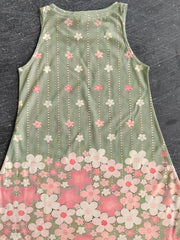 Girls Summer Princess Dress Stripe Flower Print Sleeveless Casual Outdoor Fun