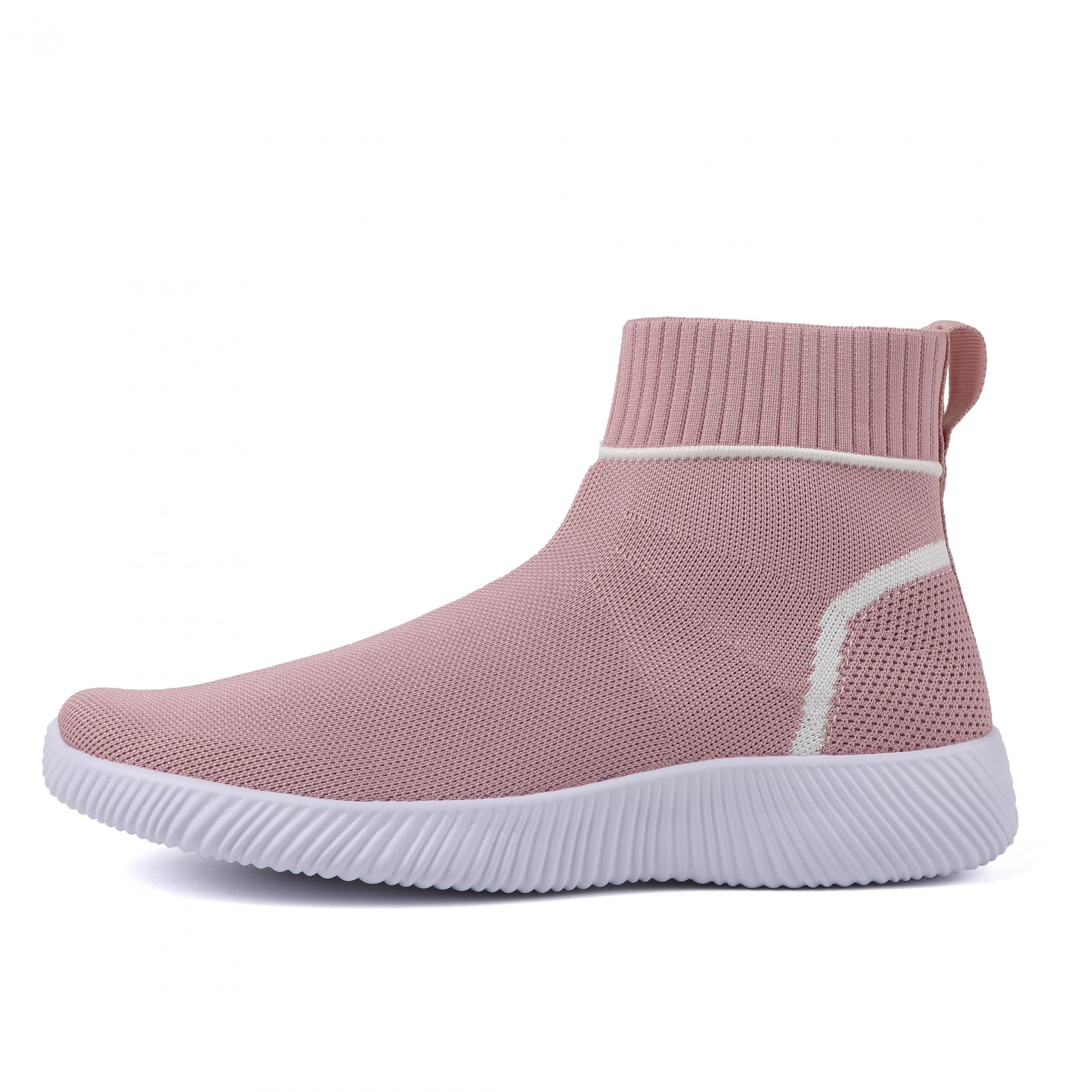 Women's Lightweight Elastic Running Shoes Soft Comfortable Knitted Sneakers