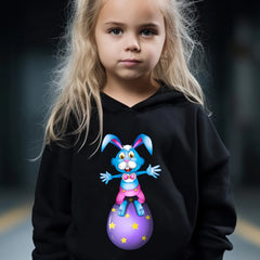 Girls 2pcs Cartoon Rabbit Hooded Sweatshirt & Sweatpants Set