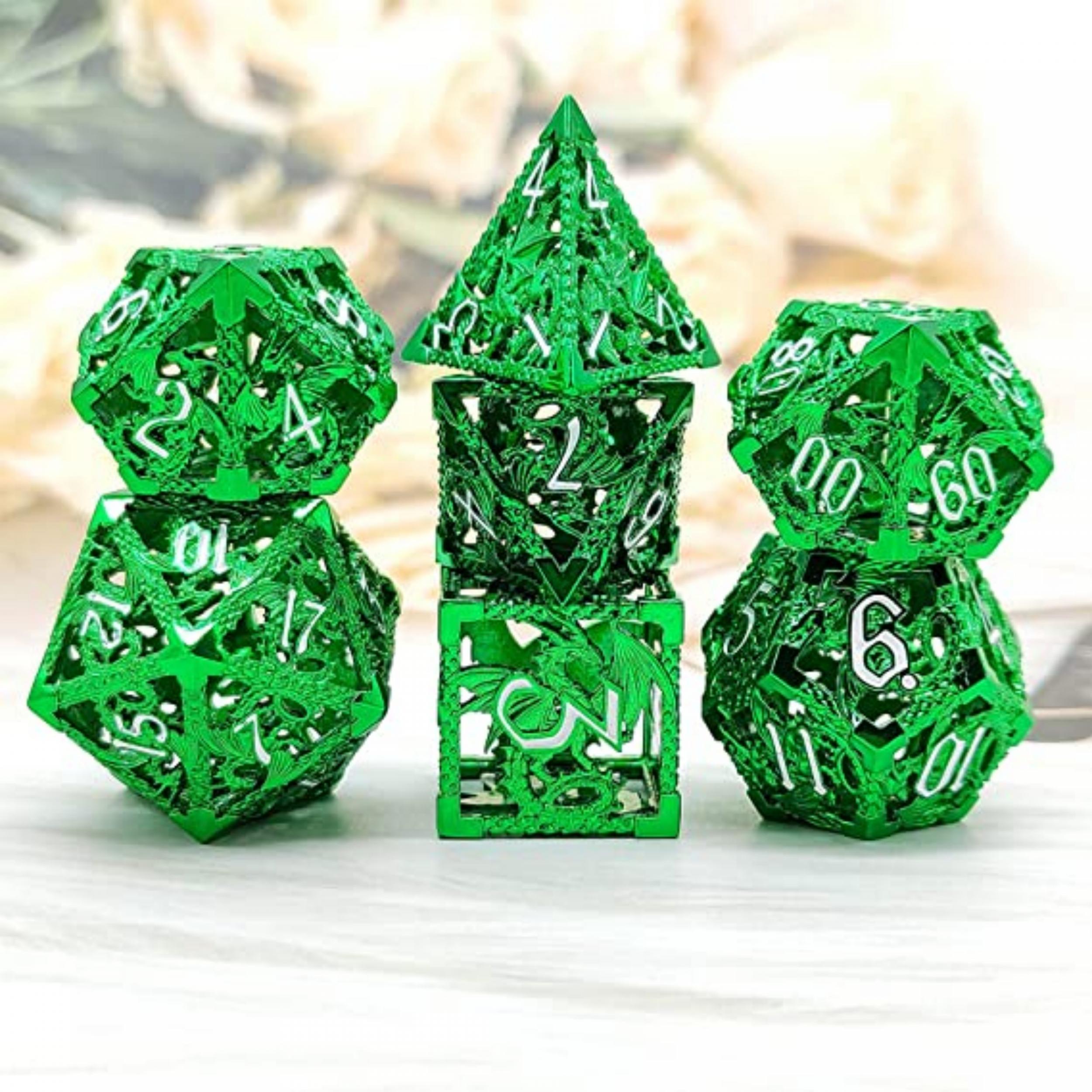 Hollow Octopus Metal Dice Set Polyhedral for Table Games