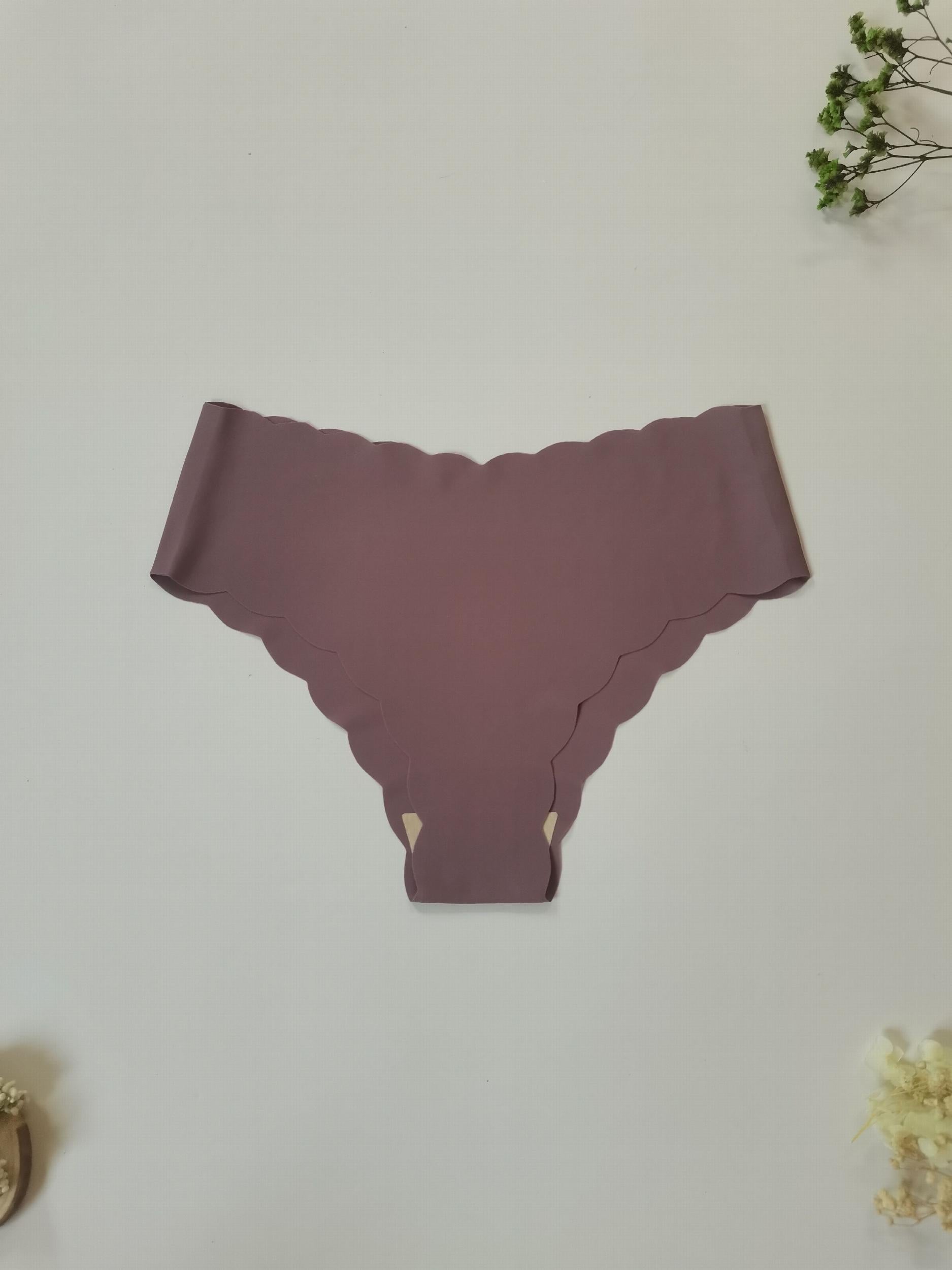 5pcs Scalloped Trim Briefs Stretchy Intimates Panties
