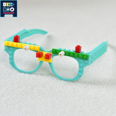 UKBOO DIY Building Bricks Glasses Toy for Kids - Colorful ABS Plastic Blocks
