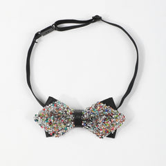 Colorful Rhinestone Bow Tie Shirt Tie Detachable Costume Party