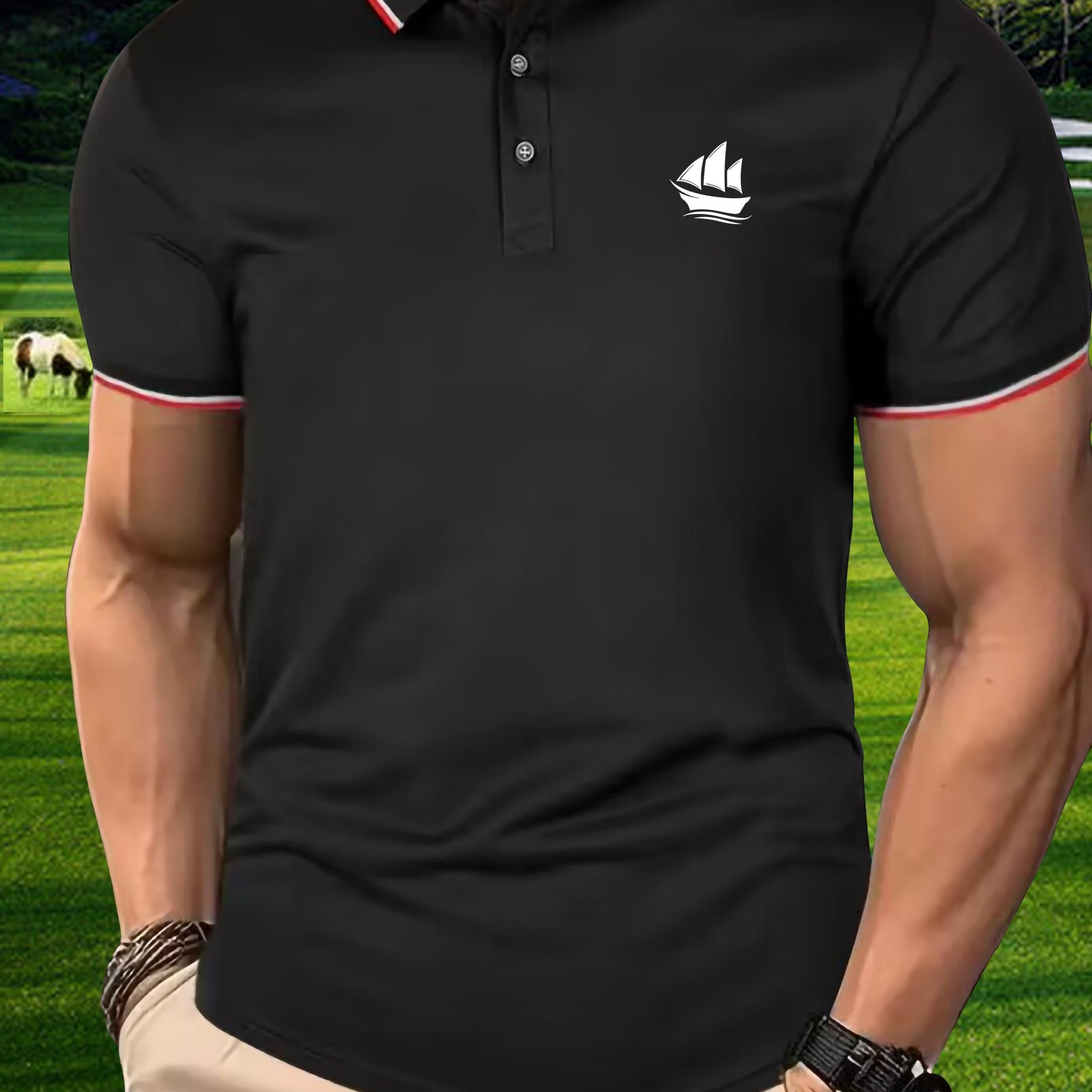Men's Graphic Polo Shirt For Outdoor Casual Lapel
