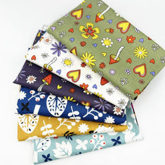 6pcs Cotton Plant Twill Bed Sheets Quilt Cover DIY Doll Patch