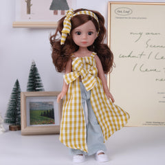 AKODEERD Princess Doll Brown Hair & Eyes Vinyl Skin Stylish Outfits