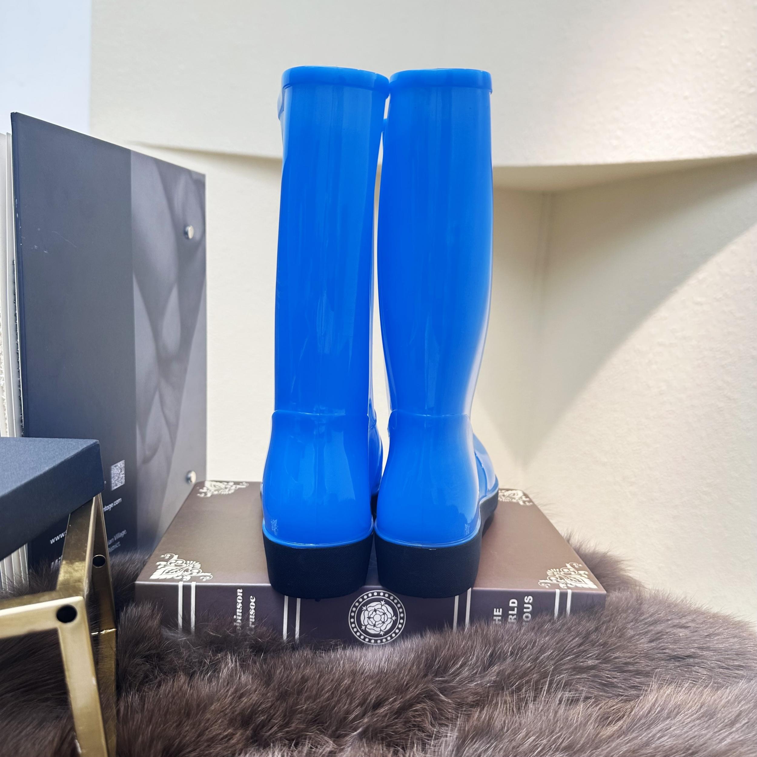 Women's Waterproof High Top Rain Boots Solid Non-slip Outdoor Boots
