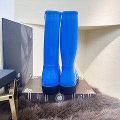Women's Waterproof High Top Rain Boots Solid Non-slip Outdoor Boots