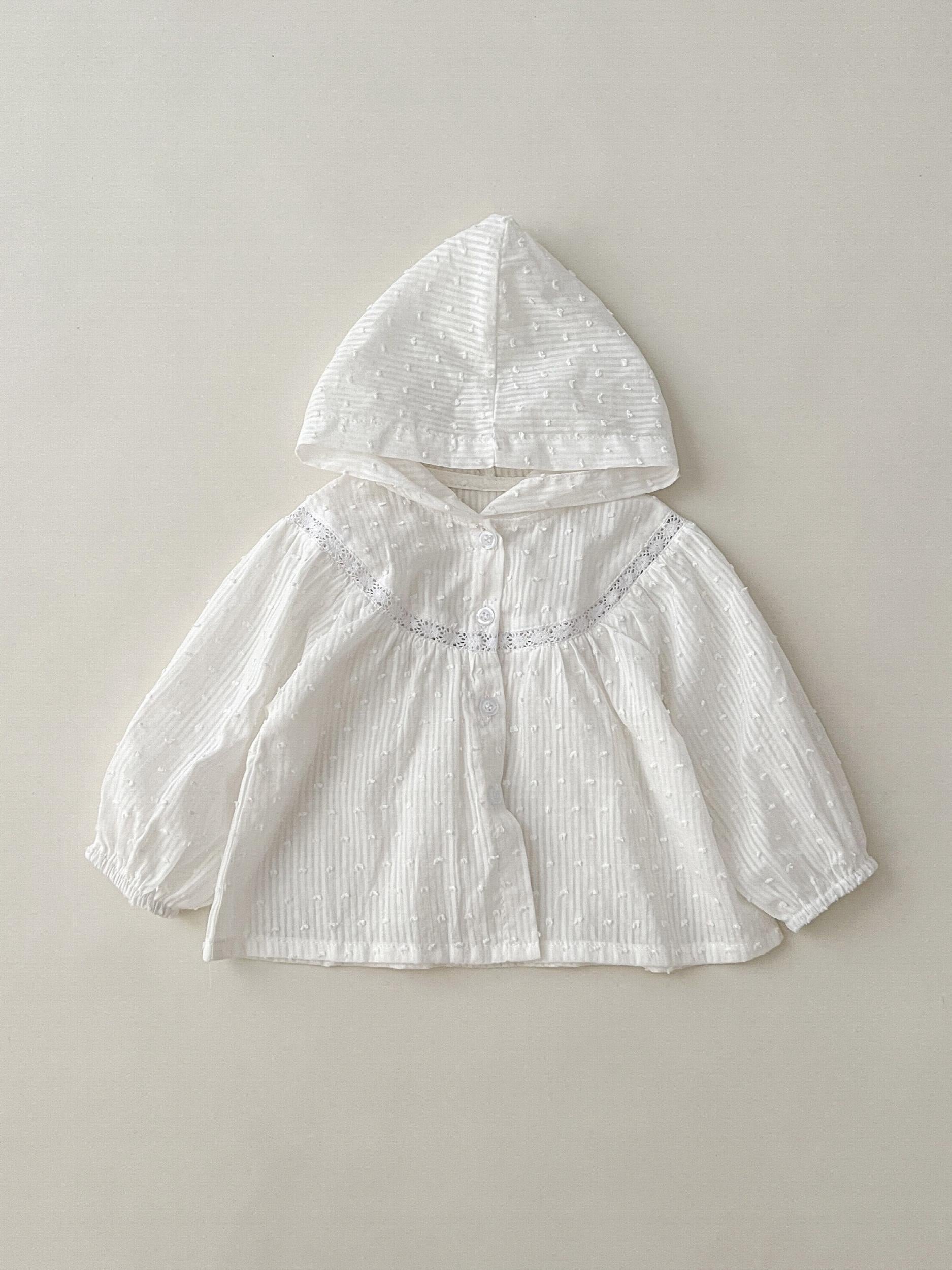 Summer Baby Girl Hooded Cardigan Top Thin Comfy Casual Sunsuit