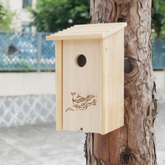 Small Bird House Nest Pine Wood Hanging Warm Bird Cage Pet Supplies
