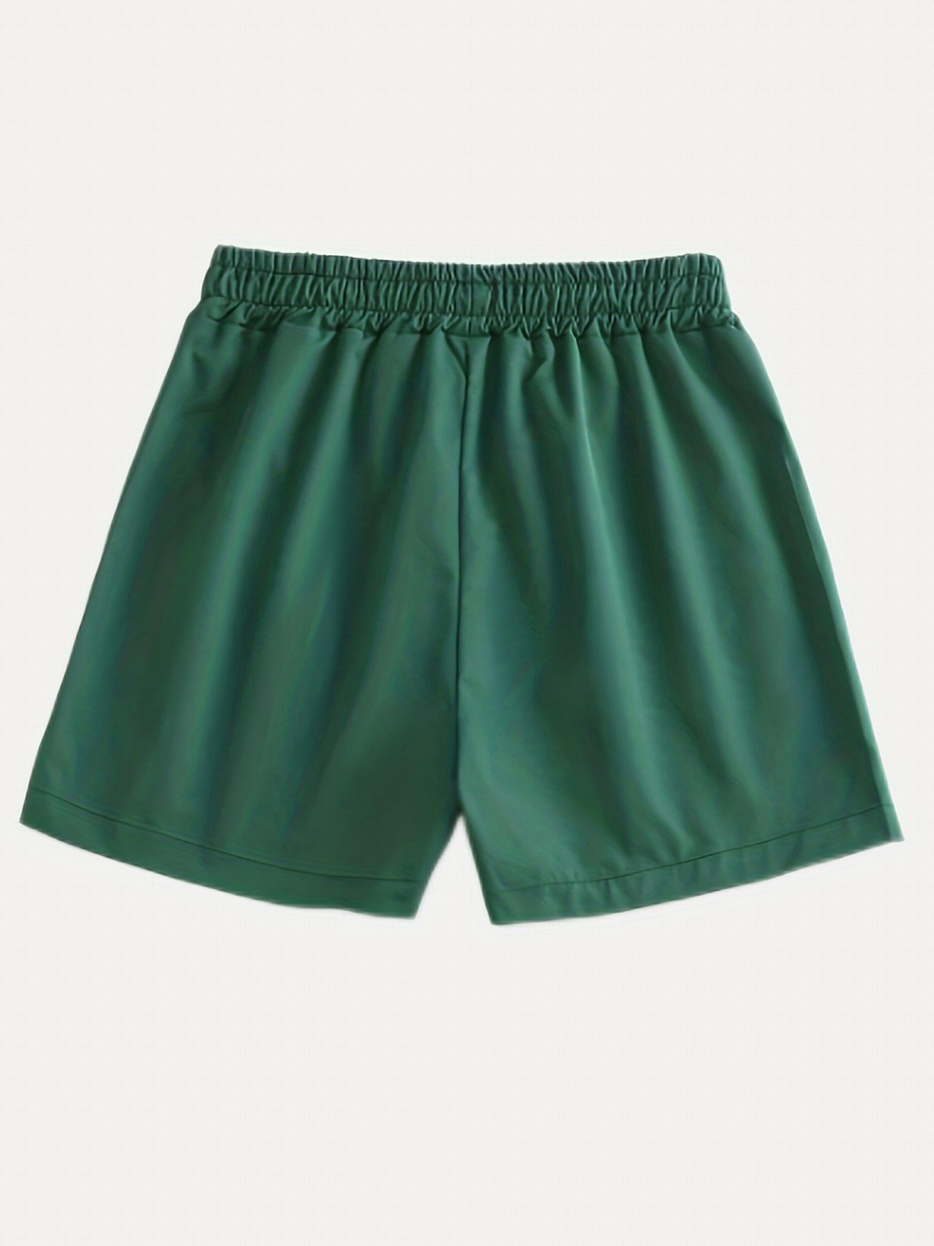 Solid Drawstring Waist Shorts for Summer Women's Clothing