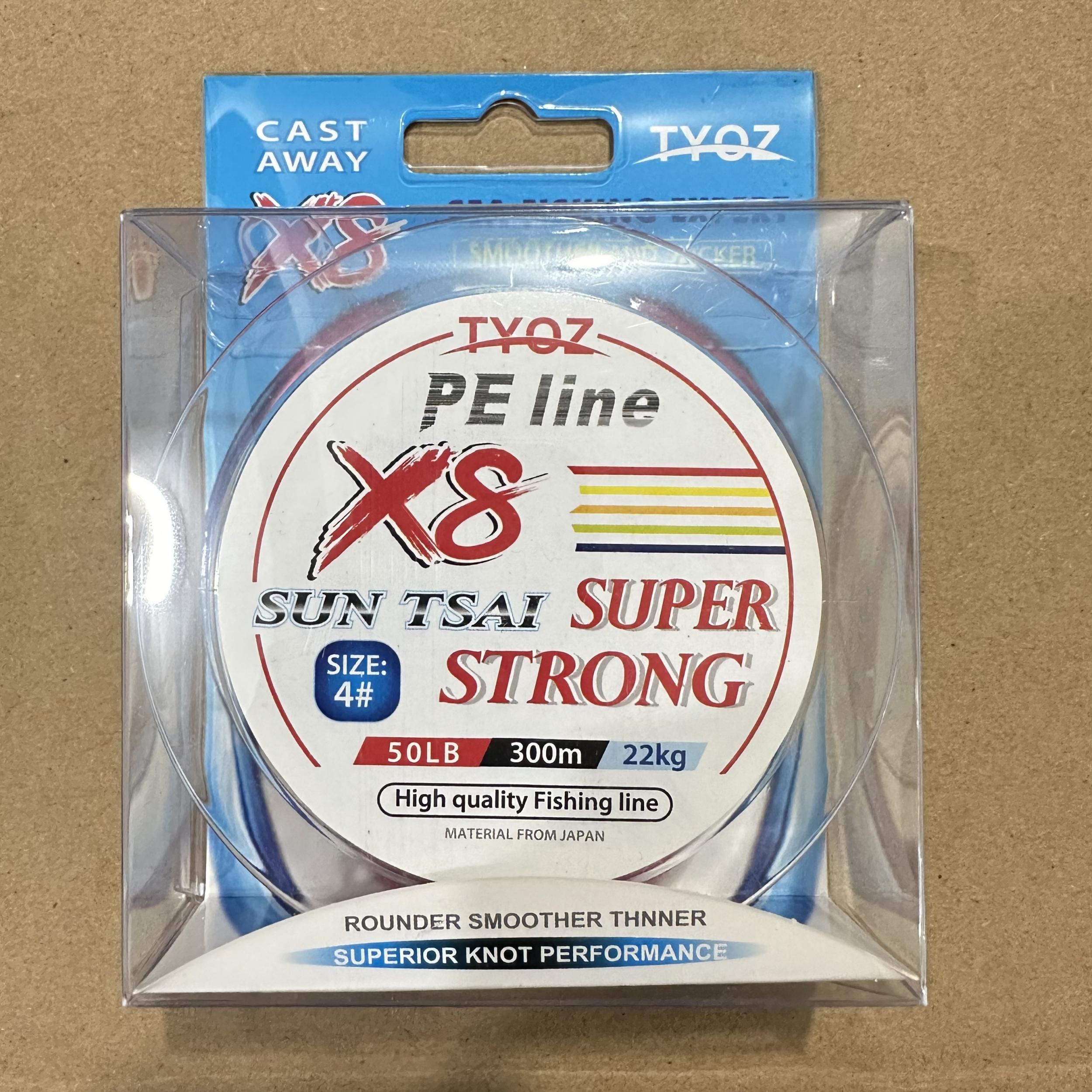 TYOZ 300M 8 Strand Braided Fishing Line High Strength PE X8