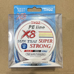 TYOZ 300M 8 Strand Braided Fishing Line High Strength PE X8