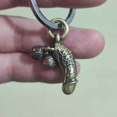 Creative Copper Key Chain Pendant Funny Bag Backpack Accessories