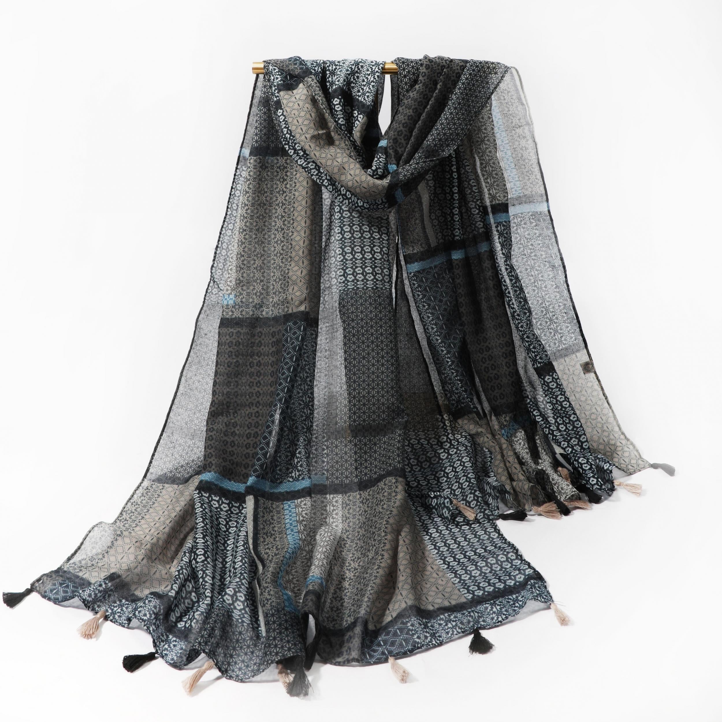 Men's Boho Tassel Bandana Scarf