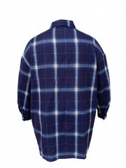 Plaid Print Button Up Long Sleeve Blouse