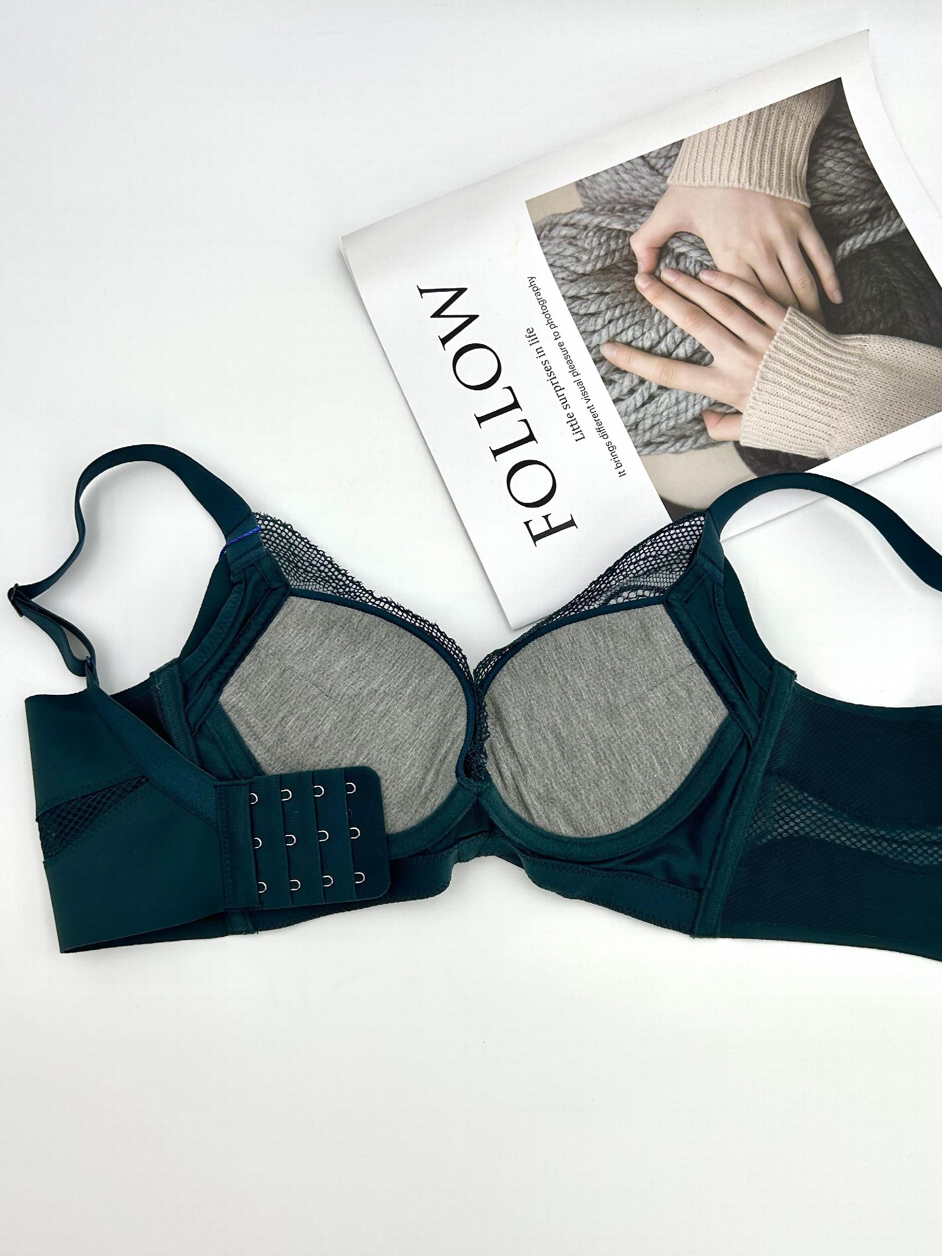 Contrast Mesh Push Up Bra Women's Lingerie & Underwear