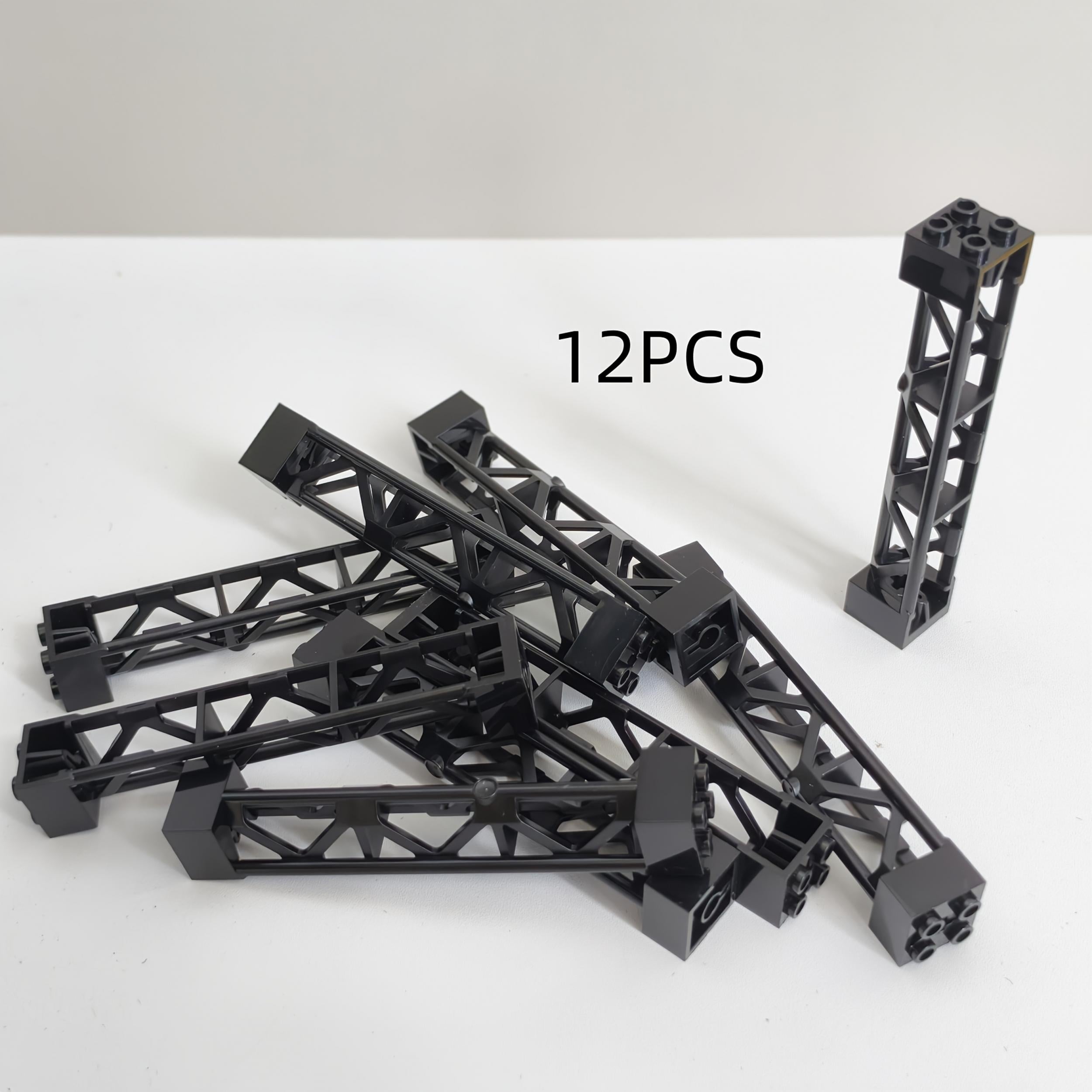 12pcs 2X2X10 Support Blocks for Building Bridges Train Tracks Tower Buildings