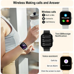 83-Inch Fitness Tracker Smartwatch with Customizable Dial and Wireless Calling