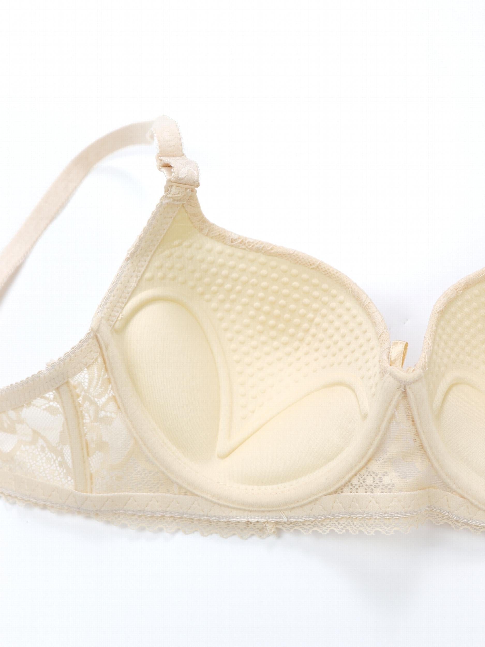 Contrast Lace Push Up Bra - Comfy & Breathable Women's Everyday Lingerie