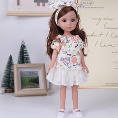 AKODEERD Princess Doll Brown Hair & Eyes Vinyl Skin Stylish Outfits